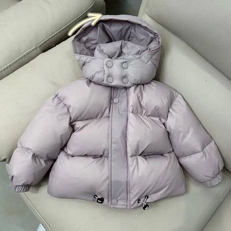 Children Korean Version Boys Girls Thickened Down Clothing Baby Warm Foreign-style Jacket Red Bread Clothing Winter