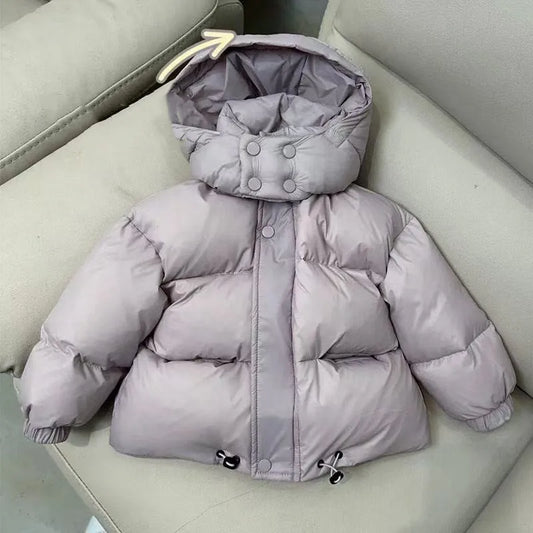 Children Korean Version Boys Girls Thickened Down Clothing Baby Warm Foreign-style Jacket Red Bread Clothing Winter
