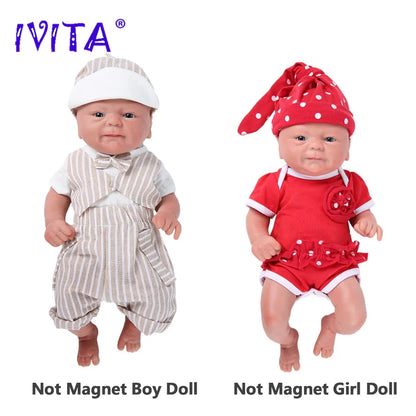 IVITA 100% Full Silicone Reborn Doll Wholesale Realistic Baby Toys Lifelike Newborn Baby DIY Painted Dolls Kit for Children Gift