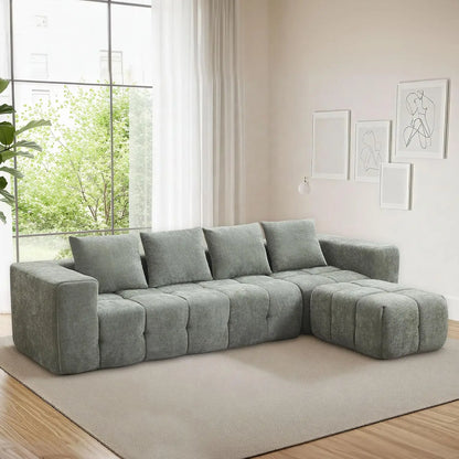 119" Oversized Cloud Boneless Couches for Living Room, Modern Tufted Modular Sectional Sofa with Deep Seat &, Customized