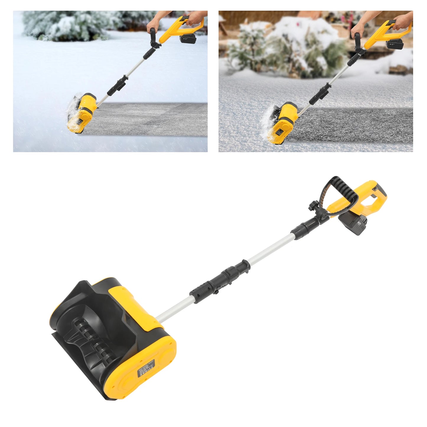 12.6" Cordless Snow Shovel Battery-powered Snow Thrower Snow Blower Cleaning 20V