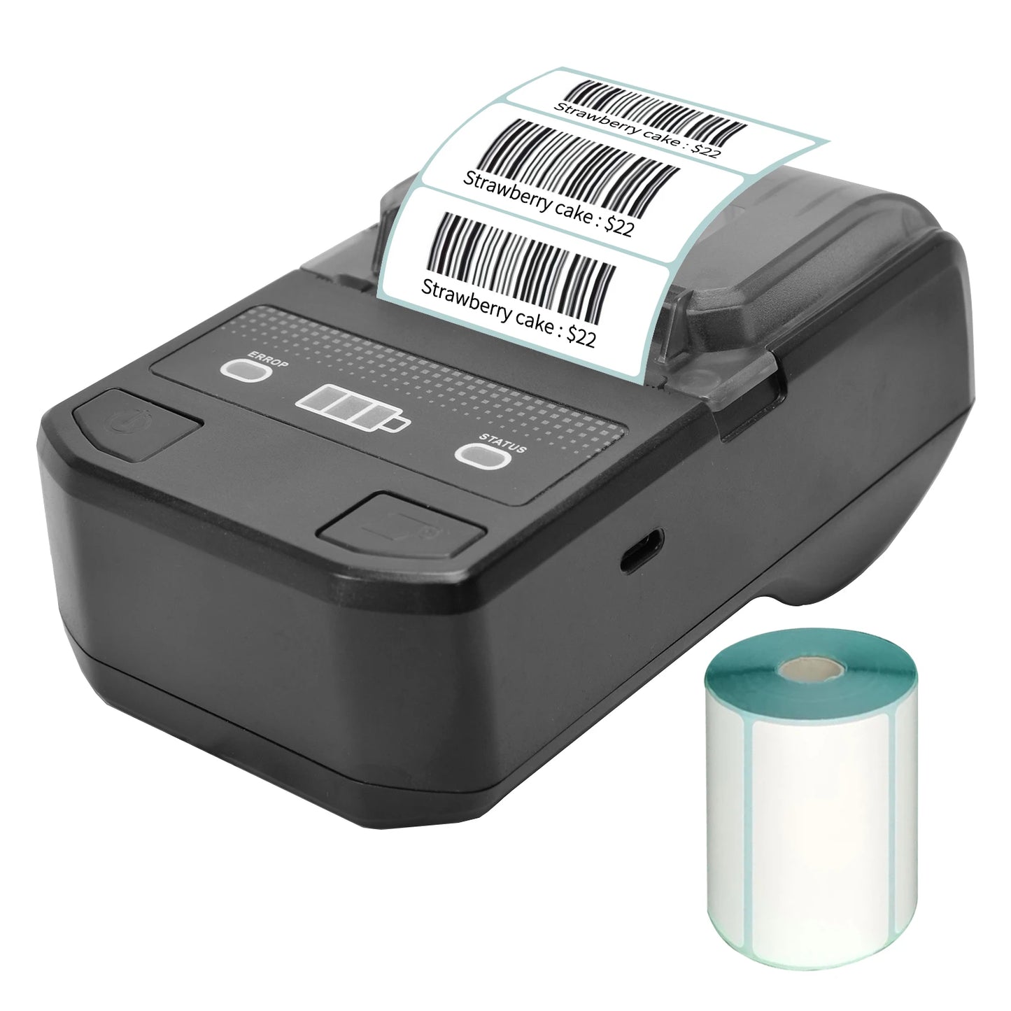 Portable Thermal Label Maker Wireless BT Mini Label Printer 58mm Barcode Printer for Retail Price Tag Warehouse Label Printing