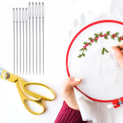 25pcs Stainless Steel Sewing Needles Home Threading Embroidery Stitching Tools