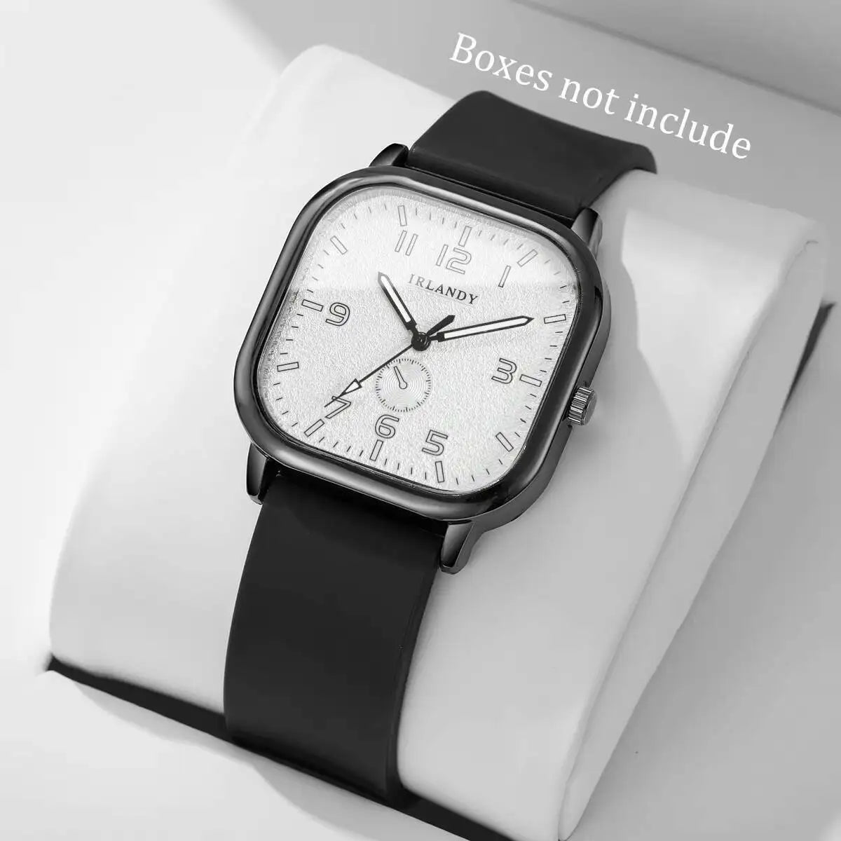 Fashion Square Women Quartz Watch Casual Silicone Strap Sports Wristwatch For Men Women Students（Without Box）