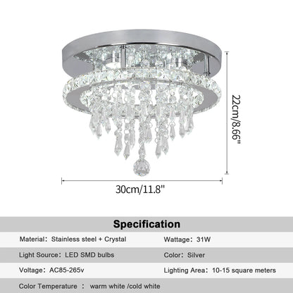 Modern Luxury Crystal Ceiling Lamps With Remote Control Ceiling Chandeliers Home Dimmable Pendant Lights Fixtures for Bedroom Li