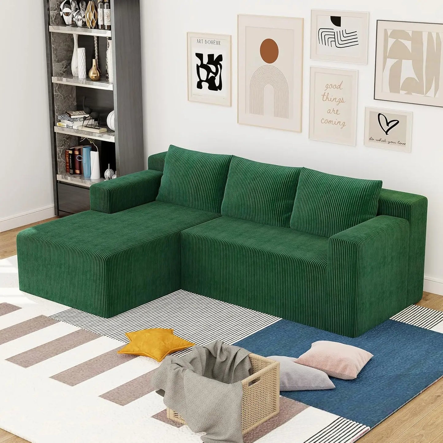 87" Cloud Couch, Boneless Couch for Living Room, Modular Sectional Sofa with Deep Seat, Small Couches for Small, Customized