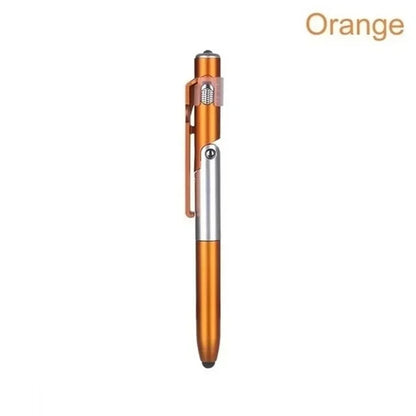 4 In 1 Multifunction Ballpoint Pen with LED Light Fold Phone Holder Night Read Writing Pencil Office School Student Stationery