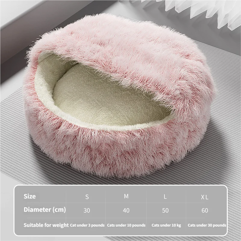 Cat Nest Winter Warm Semi Enclosed Cat Safety Nest Cat Bed Cat Mat Sleeping Cat Sofa Pet Nest