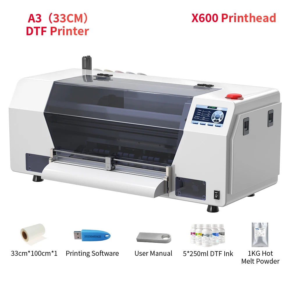 A3 DTF Printer For Epson XP600 Impresora A3 DTF Printing Machine Direct to Film Transfer A3 DTF Printers For T-Shirt Hoodies bag