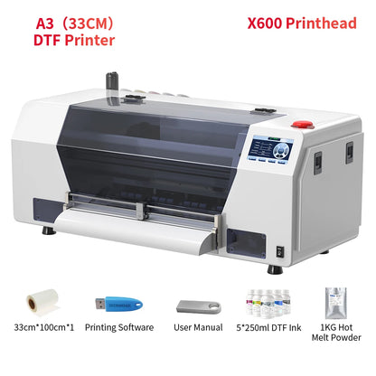 A3 DTF Printer For Epson XP600 Impresora A3 DTF Printing Machine Direct to Film Transfer A3 DTF Printers For T-Shirt Hoodies bag