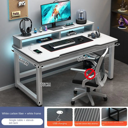 Shelf Living Room Office Desk Storage Standing Floor Metal Arbenic Computer Desks European Black Mesa De Escritorio Furniture