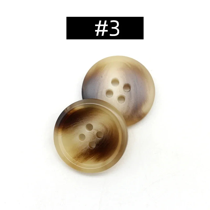 20pcs Resin 4 Holes Buttons Sewing Accessories Size Complete for Clothing Decorative Plastic Buttons Handmade DIY