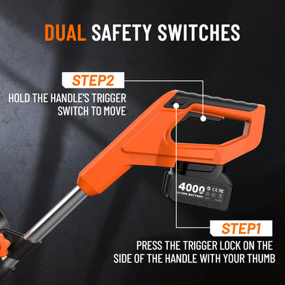 TaskStar Cordless Snow Shovel 2 4000mAh Batteries Powered 6x12-inch Electric Snow Sweeper 16.5ft Distance With Directional Plate
