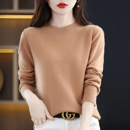 New Women Sweater O-neck Autumn Winter Basic Pullover Warm Casual Pulls Jumpers Korean Fashion Spring Knitwear Bottoming Shirt
