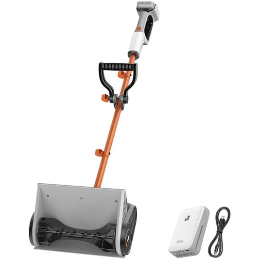 20V Cordless Electric Snow Shovel, 4.0Ah Battery & Adjustable Handle, Lightweight Snow Blower for Easy Use