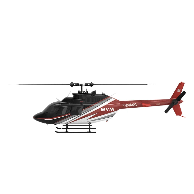 YXZNRC F08 1:27 Bell-206 Scale 2.4G 6CH Altitude Hold Optical Flow Positioning Dual Brushless Motor RC Helicopter VS C138