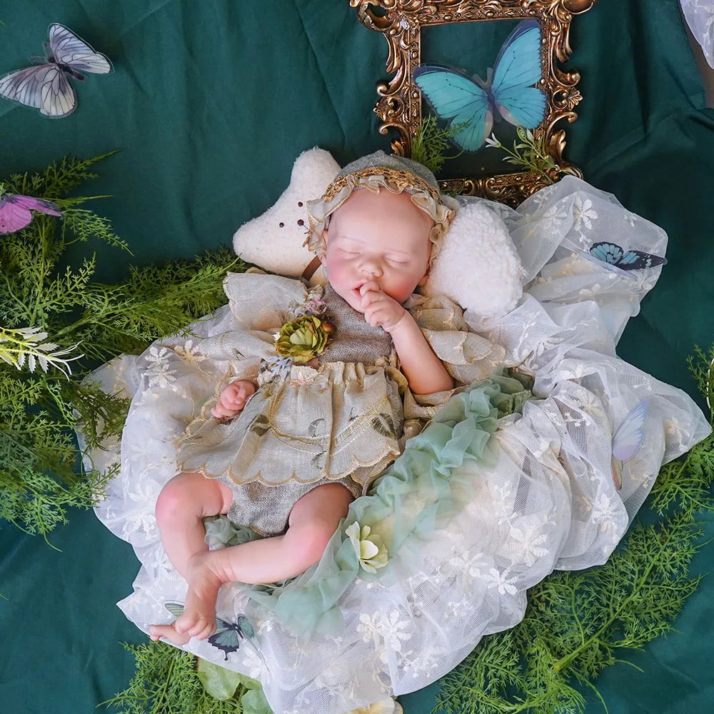 17.52Inch Open Mouth Silicone Girl Reborn Full Solid Silicone Reborn Dolls Painted Baby Doll Toy For Kids Reborn Corpo De Silico