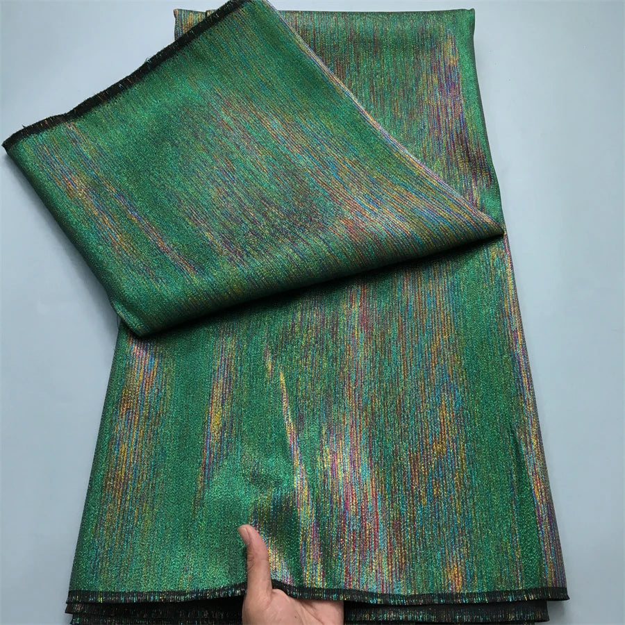 2025 Luxury High Quality Nigerian Jacquard Lace 5 Yards African Organza Brocade Lace Fabric French Tulle Lace Party Gown Dress