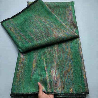 2025 Luxury High Quality Nigerian Jacquard Lace 5 Yards African Organza Brocade Lace Fabric French Tulle Lace Party Gown Dress