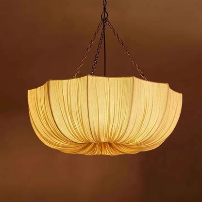 Nordic Minimalist Wabi Sabi Fabric Chandelier Living Dining Room Bedroom Pendant Lamp Lustre RestaurantBar Hanging Light Fixture