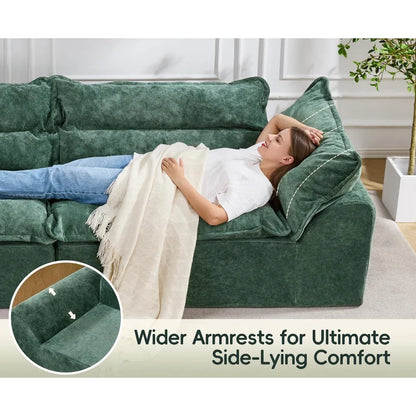 104" Sectional Sofa Couches 3 Seater Modular Sofa, Boneless Couch, Cloud Couch with Removable Cushion, Modular, Customized