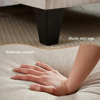 111'' Sectional Couch with Double Chaise – Modern Polyester Fibre U-Shaped Sofa, Upholstered 4-Seater for Living Room