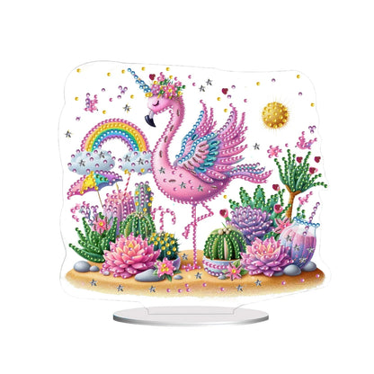 2D Flat Halloween DIY Desktop Diamond Art Kits Single Drill Diamond Painting Desktop Ornaments Kit for Home Office Desktop Decor