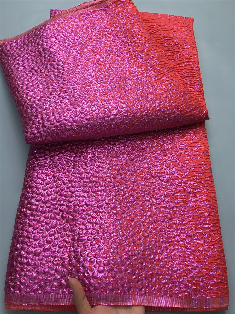 2025 Luxury High Quality Nigerian Jacquard Lace African Organza Brocade Lace Fabric 5 Yards French Tulle Party Gown Dress Sewing