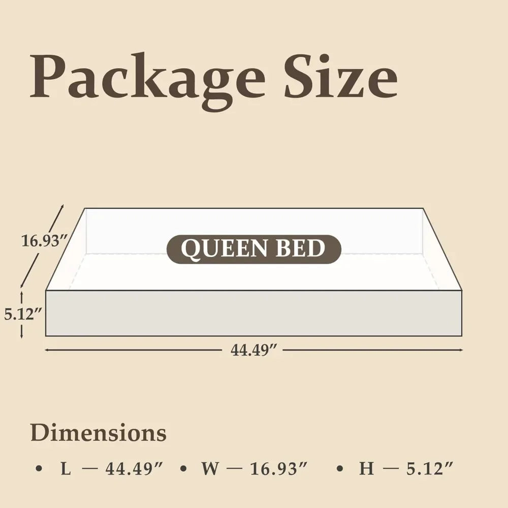 Bed Frame with Headboard and Footboard, with Under Bed Storage, All-Metal Support System, No Box Spring Needed, Easy Assembly