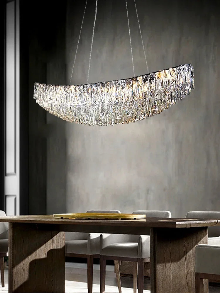 Modern Crystal Ceiling Chandelier For Living Room LED Lustre Hanging Lamps Dining Room Pendant Light Suspension Luminaire Lampen