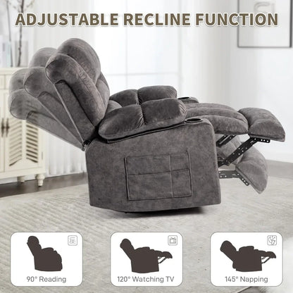 recliner chair rocker modern ergonomic lounge 360 degree swivel single sofa seat living room lounge recliners on clearance foam