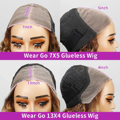 4/27 Ombre Highlight Bouncy Body Wave bob Wig Glueless 7x5 13x4 Lace Front Bob Wigs Brazilian Human Hair Wear And Go Bob Wig