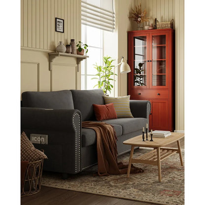Queen Pull Out Sofa Bed | 83" Large Sleeper Sofa with Queen Size Mattress | 2-in-1 Convertible Loveseat Sofa-Bed with,Customized