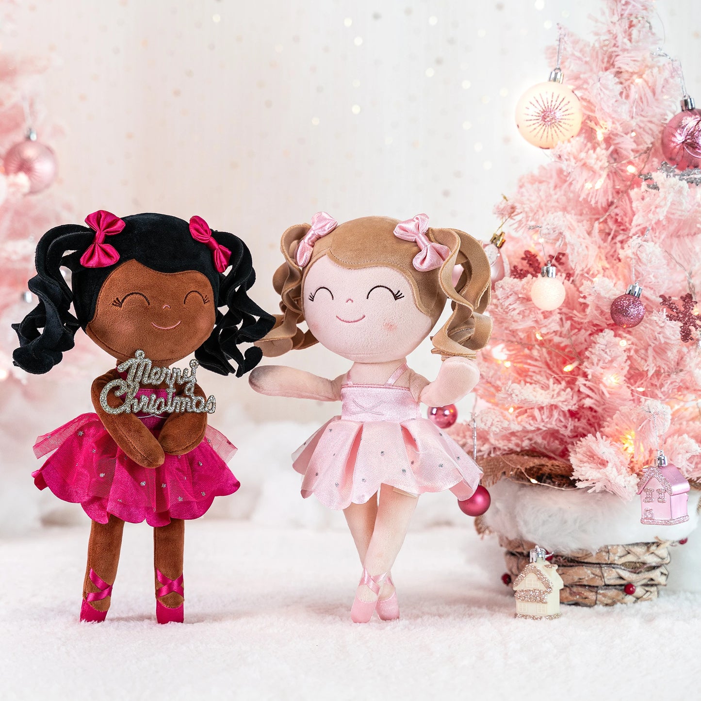 Gloveleya Plush Toys  New Design Ballet Dancer Dolls Curls Dolls Dreaming Girl Gifts for Kids Soft Toys Girl‘s Birthday Gift