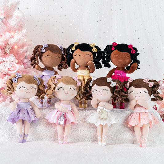 Gloveleya Plush Toys  New Design Ballet Dancer Dolls Curls Dolls Dreaming Girl Gifts for Kids Soft Toys Girl‘s Birthday Gift