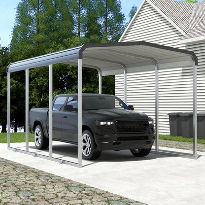 Metal Carport, Heavy Duty Carport Canopy with Galvanized Steel Frame and Roof, Outdoor Storage Shed, Car Tent Garage Shelter