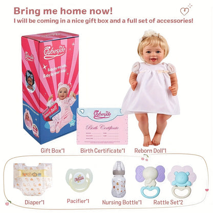 BABESIDE Lifelike Reborn Baby Dolls - 20" Realistic Newborn Baby Doll Girl with Accessories Set Gift for Children Age 3+