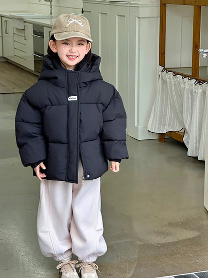 Girls'  Coat Boys' Winter Cotton Clothes Children's Warm Hooded Outerwear 2025 New Fashion Parkas Kids Autumn Casual Jacket
