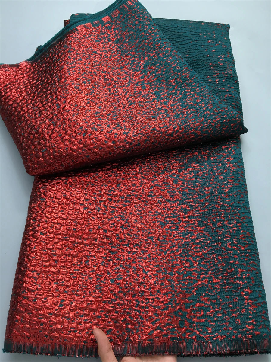 2025 Luxury High Quality Nigerian Jacquard Lace African Organza Brocade Lace Fabric 5 Yards French Tulle Party Gown Dress Sewing