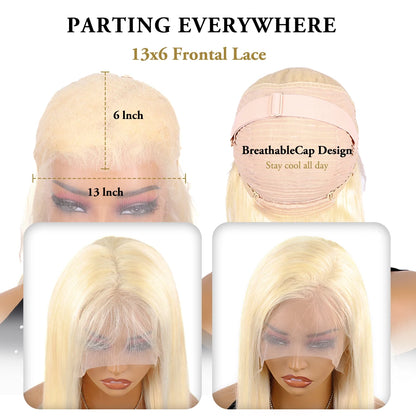 40 46 Inch 613 Blonde Hd Lace Frontal Wig Colored 13X6 Bone Straight Lace Front Human Hair Wig 100% Human Hair Wigs Good Quality