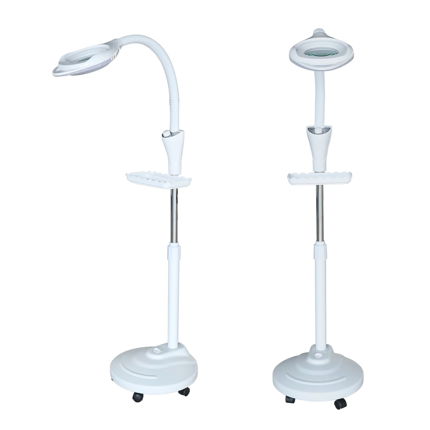 Table Lamps with 16X Magnification – Adjustable Brightness, PVC and Iron Construction, Storage Tray for Tools, Ideal for Beauty