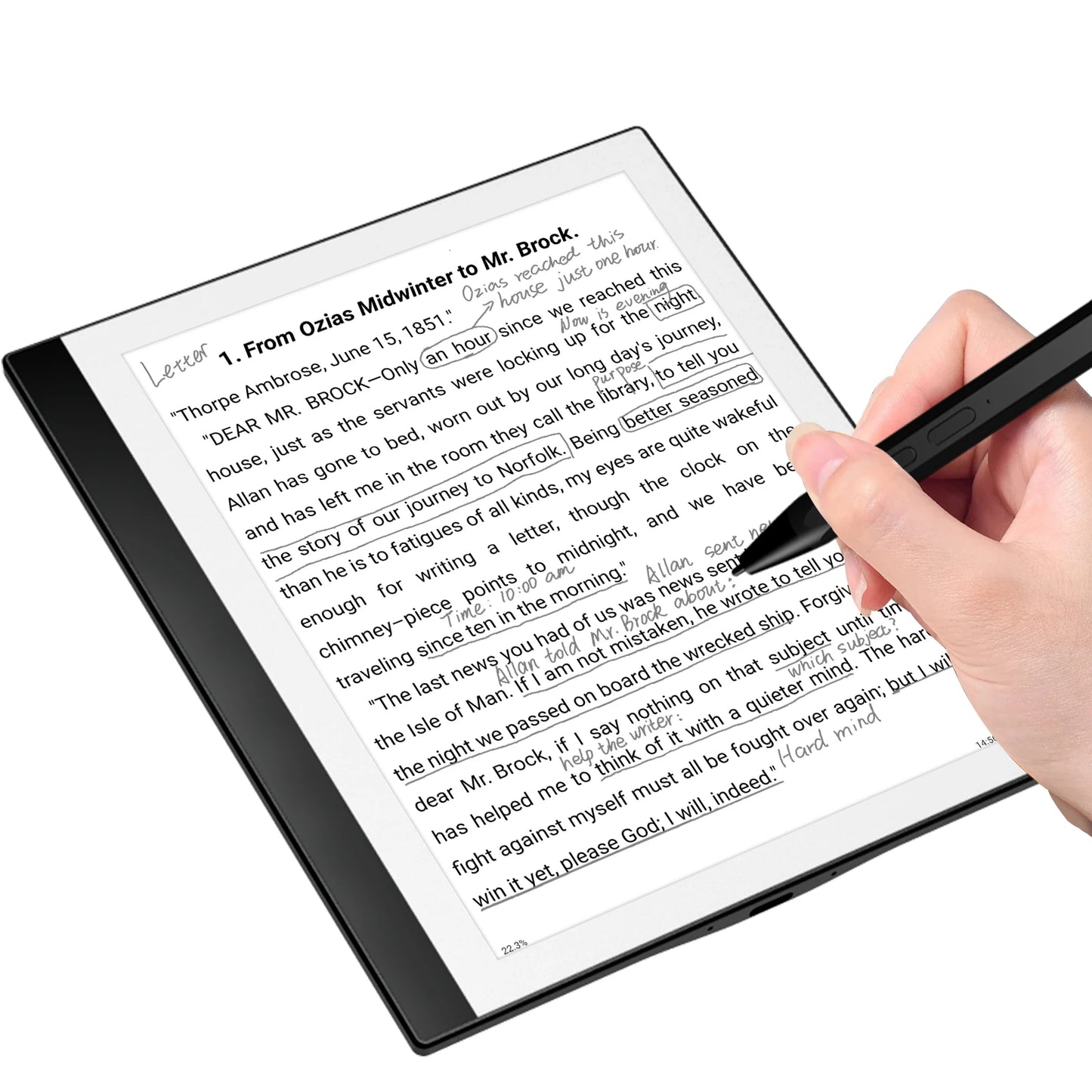 Bigme PocketNote ereader, 7'' e-ink screen ebook reader, electronic book e reader, support Kindle, Google Play reading tablet