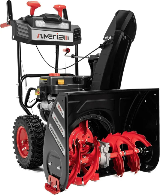 24-Inch Gas Snow Blower with 212cc 4-Cycle OHV Engine, Recoil Start, 40Ft Snow Throwing for Decks, Driveways, and Sidewalks