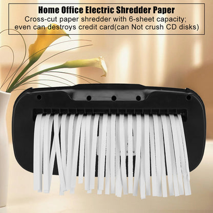 Small Shredder Grinder For Office Household Paper Cutter Mini Gear Electric Automatic Bill Shredder Office Electronics