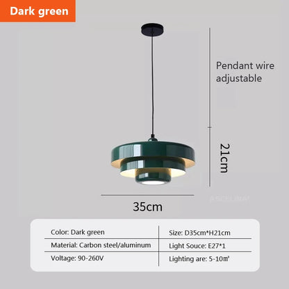 Nordic Pendant Light Medieval Aluminum Ceiling Chandelier for Living Room Bedroom Dining Room Bar Simple Indoor Home Decor Light