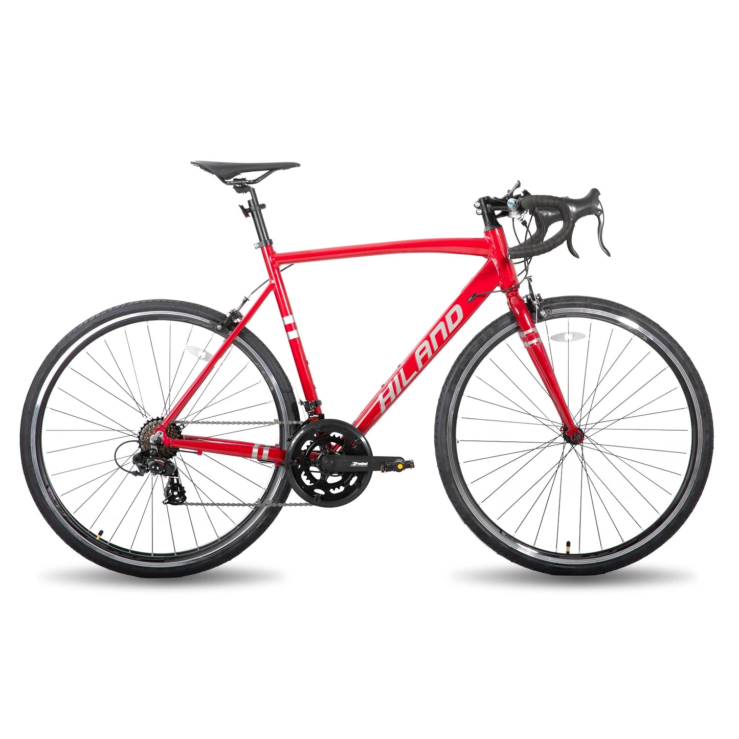 Hiland Aluminum Road Bike,Shimano 14 Speeds, 53/57cm Frame, Racing Bike for Men Mens Racing Bike