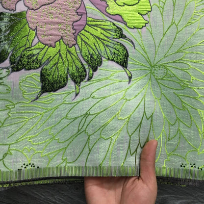 SJD LACA African Brocade Lace Fabrics 2025 High Quality Tulle Damask Nigerian Jacquard French Lace For Sewing Women Dresses 2485