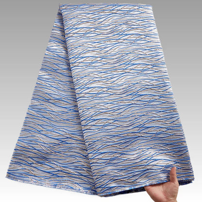 Luxury African Damask Jacquard Lace Fabric 2025 High Quality 5 Yards Nigerian Brocade Lace Fabric for Women Sewing Dress Party