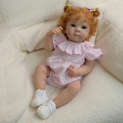 1PC 45 cm 18 inches, a reborn baby girl who can stand, a vivid, fully soft Winnie's body doll, a cute birthday gift for a toddle