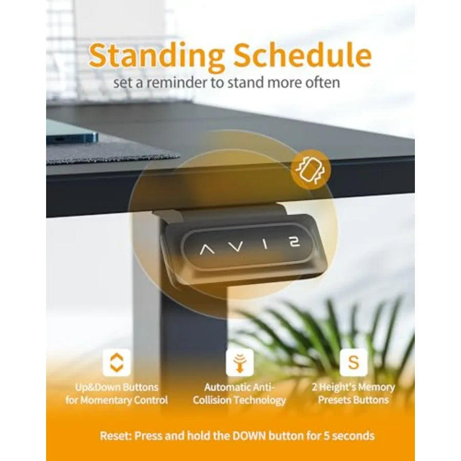 Electric Standing Desk 40 x 24 Inches Hght Adjustable Sit Stand Desk Ergonomic Home Office Computer Workstation Black